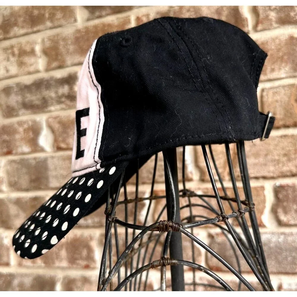 NWOT Disney Minnie Mouse Baseball Cap Hat Adjustable Embroidered Polka D…